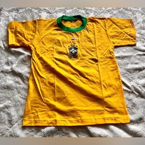 Vtg 90s Brazil Romário #11 Soccer Jersey Deadstock Cotton 4-Star Youth Medium 10